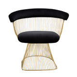 Strand Chair, Black, gold 30.0"H - 27.0" x 23.5" x 30.0"