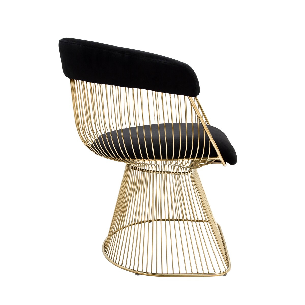 Strand Chair, Black, gold 30.0"H - 27.0" x 23.5" x 30.0"