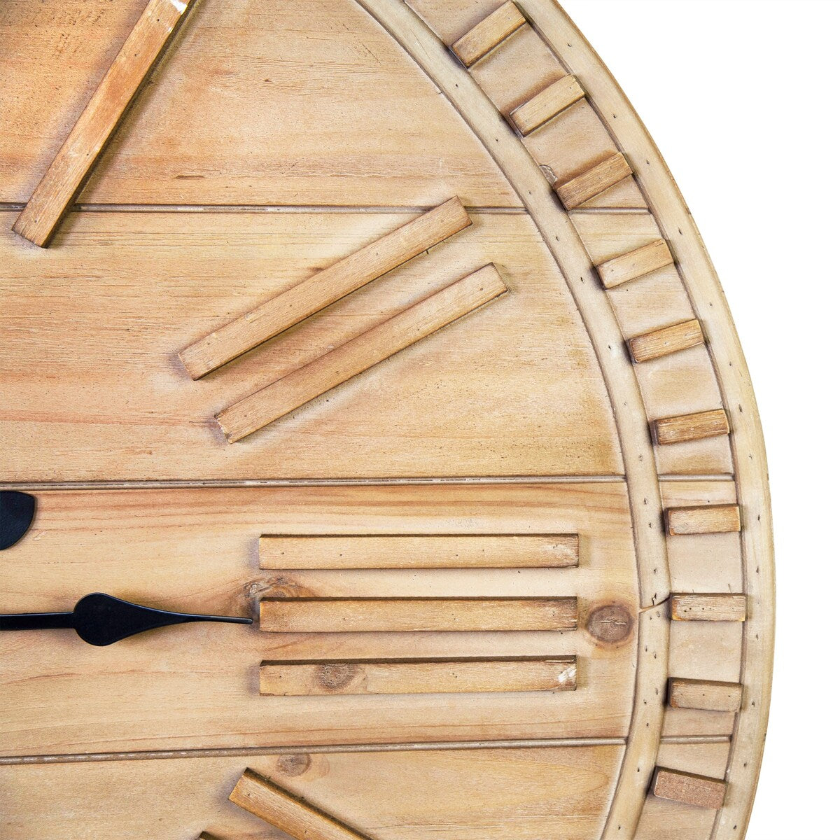 Stratton Home Decor 31.50 Inch James Wooden Wall Clock - 31.50 X 1.57 X 31.50