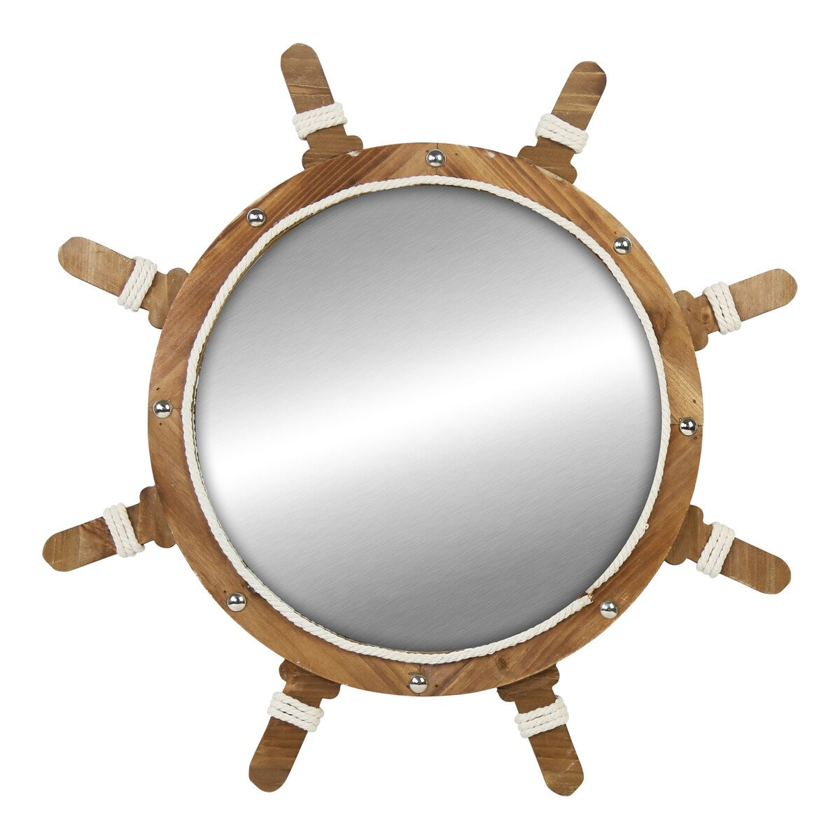 Stratton Home Decor Darlene Ship Wheel Wall Mirror - 25.5 X 1.18 X 25.5