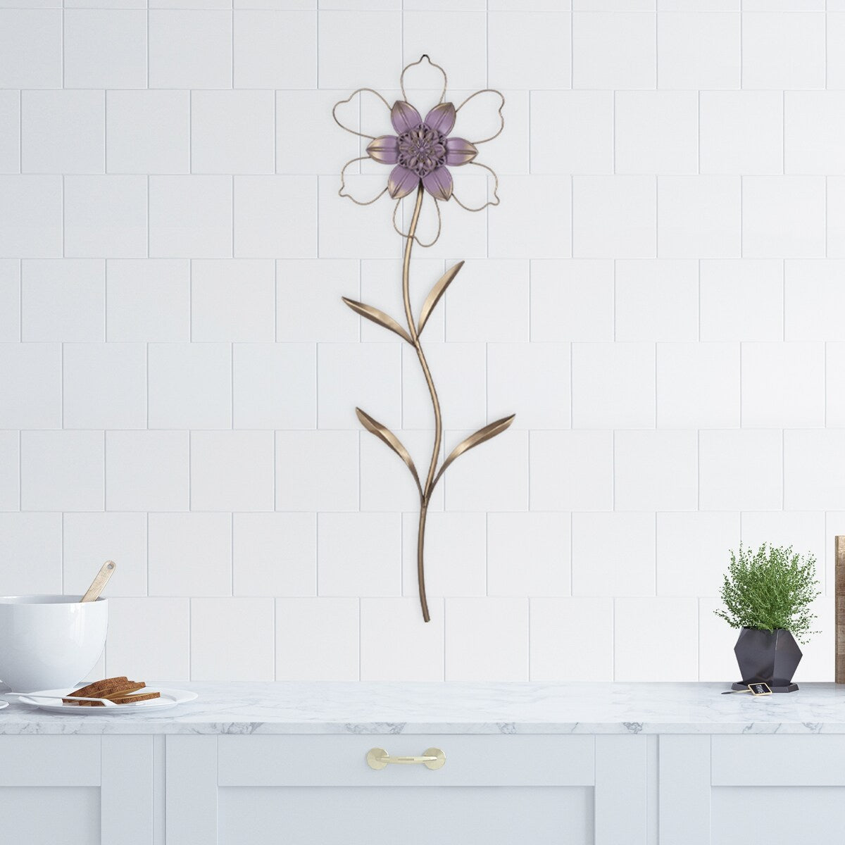 Stratton Home Decor Farmhouse Single Stem Flower Botanical Wall Decor