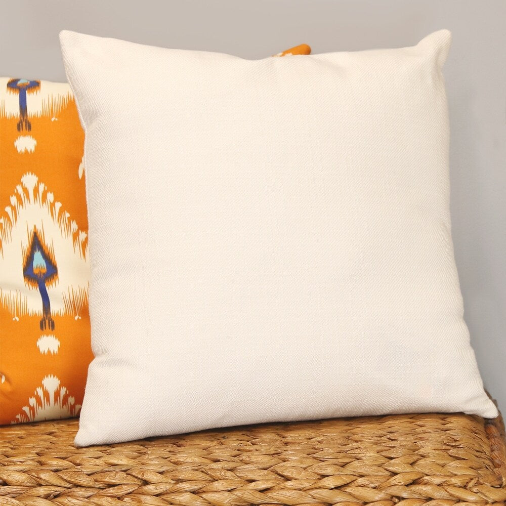 Stratton Home Decor White Tweed 18" Square Pillow