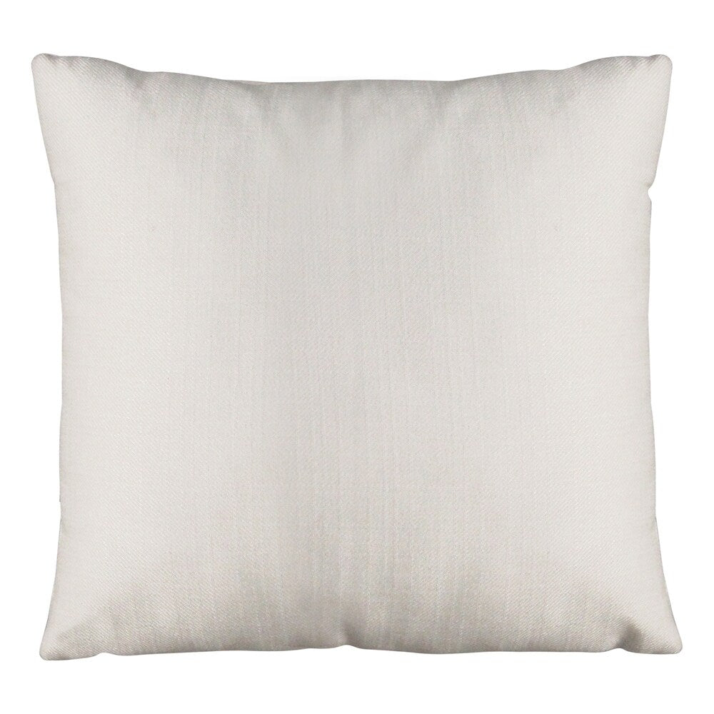 Stratton Home Decor White Tweed 18" Square Pillow