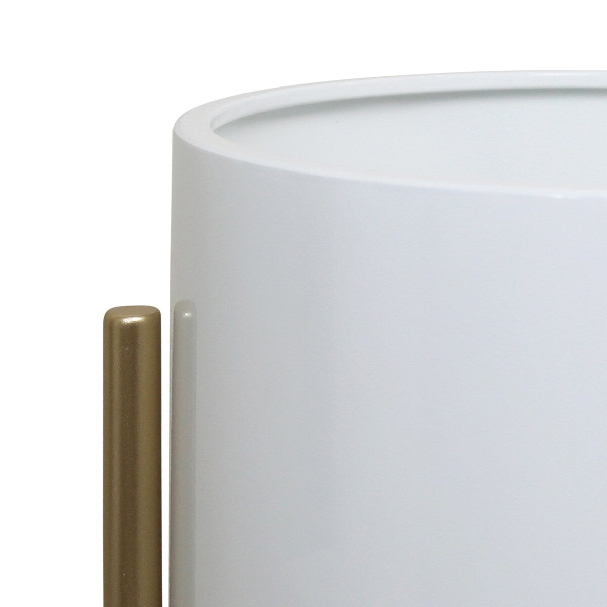Stratton Home Decor White and Gold Metal Plant Stand - 11.25 X 11.25 X 19.75