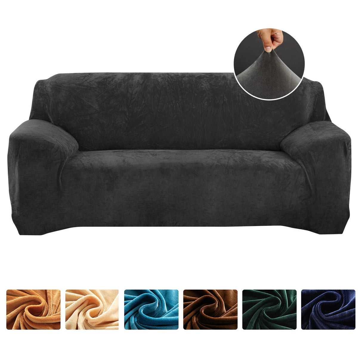 Stretch Sofa Slipcover Couch Cover Furniture Protector for 3-Seater - 70" - 90"