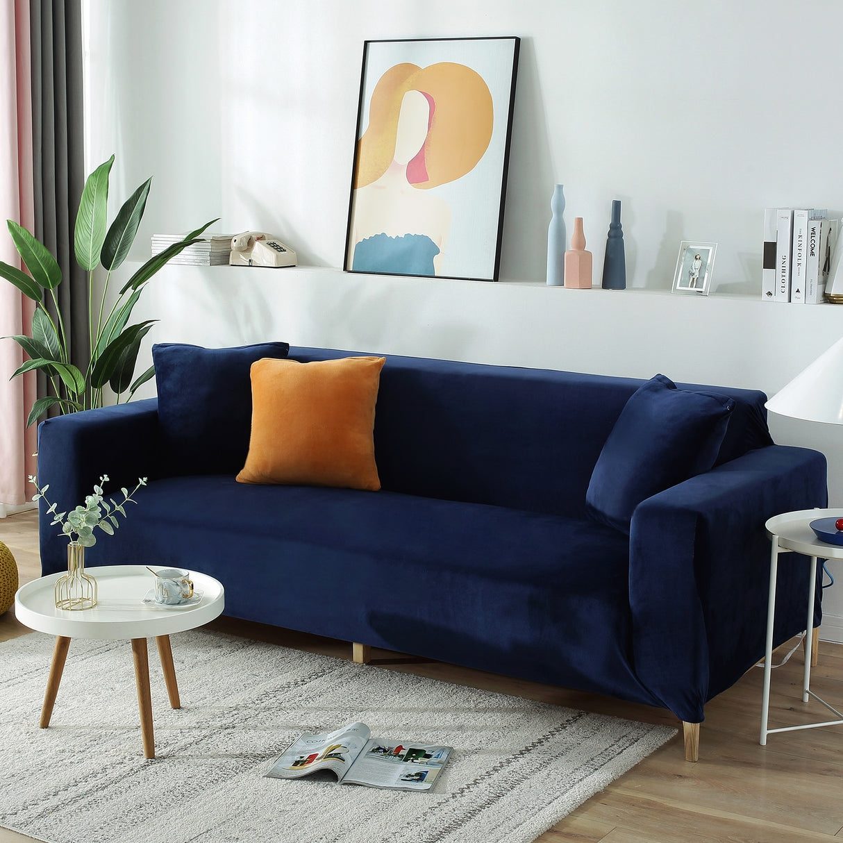 Stretch Sofa Slipcover Couch Cover Furniture Protector for 3-Seater - 70" - 90"