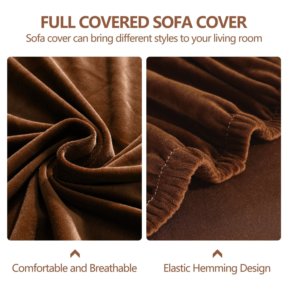 Stretch Sofa Slipcover Couch Cover Furniture Protector for 3-Seater - 70" - 90"