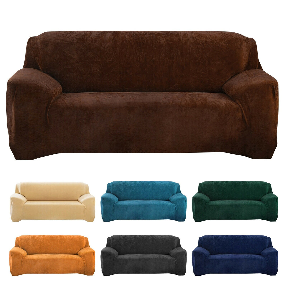 Stretch Sofa Slipcover Couch Cover Furniture Protector for 3-Seater - 70" - 90"