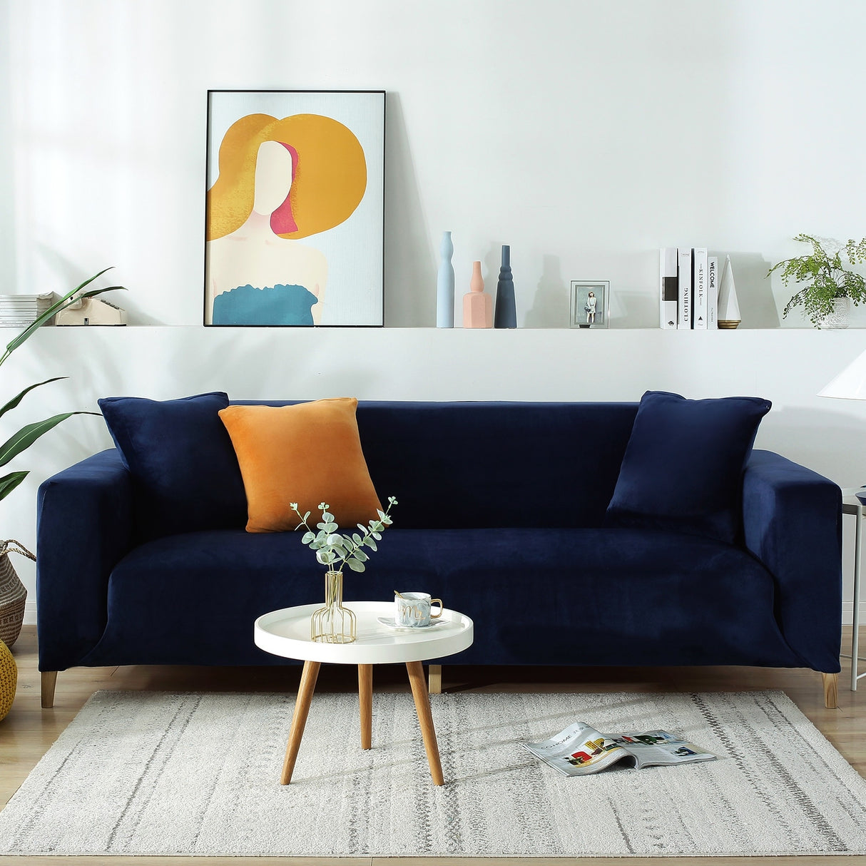 Stretch Sofa Slipcover Couch Cover Furniture Protector for 3-Seater - 70" - 90"