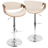 Carson Carrington Sauda Mid-century Modern Walnut WoodAdjustable Bar Stool