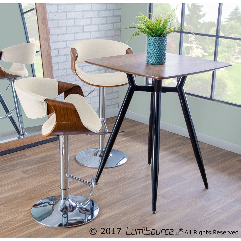 Carson Carrington Sauda Mid-century Modern Walnut WoodAdjustable Bar Stool
