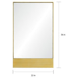 Strick & Bolton Gold Leaf Pine Wood Mirror