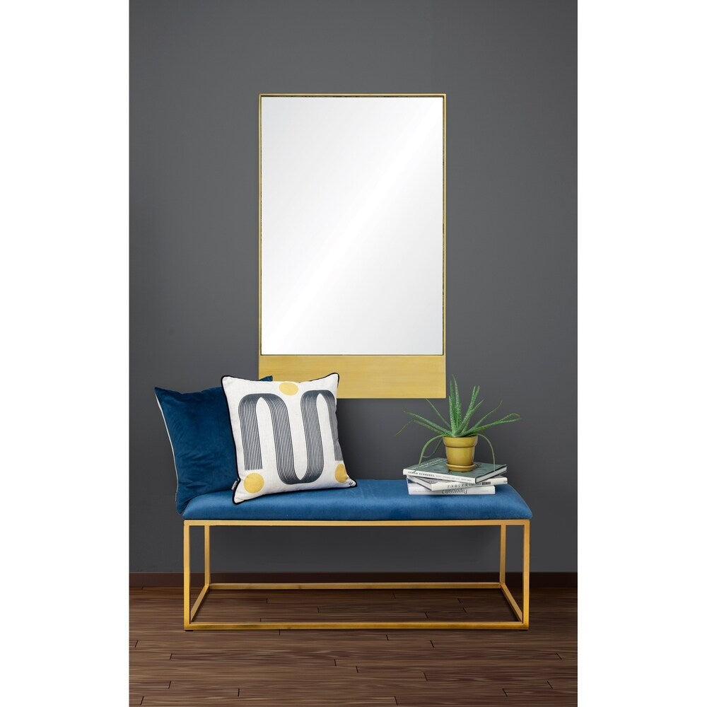 Strick & Bolton Gold Leaf Pine Wood Mirror