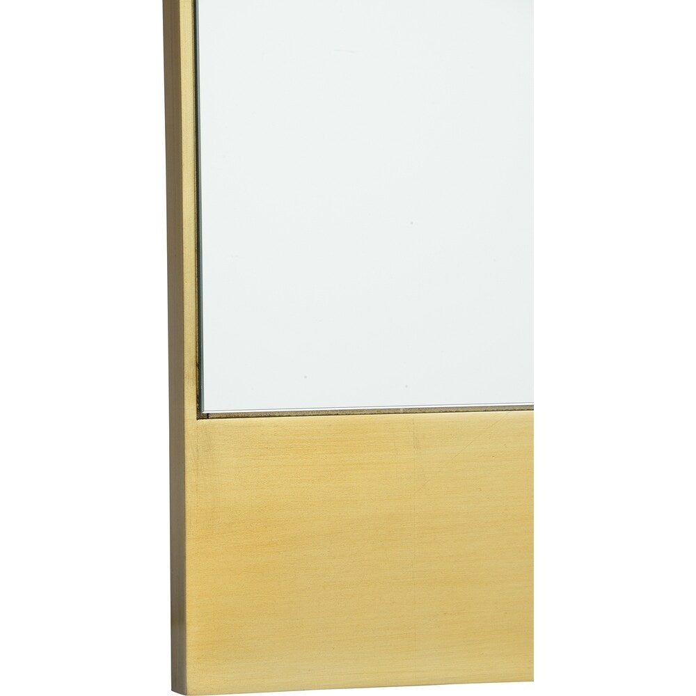 Strick & Bolton Gold Leaf Pine Wood Mirror