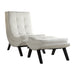 Strick & Bolton Ornette Faux Leather Lounge Chair and Ottoman Set