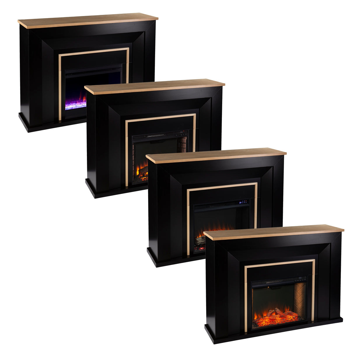 SEI Furniture Cantara Industrial Electric Fireplace