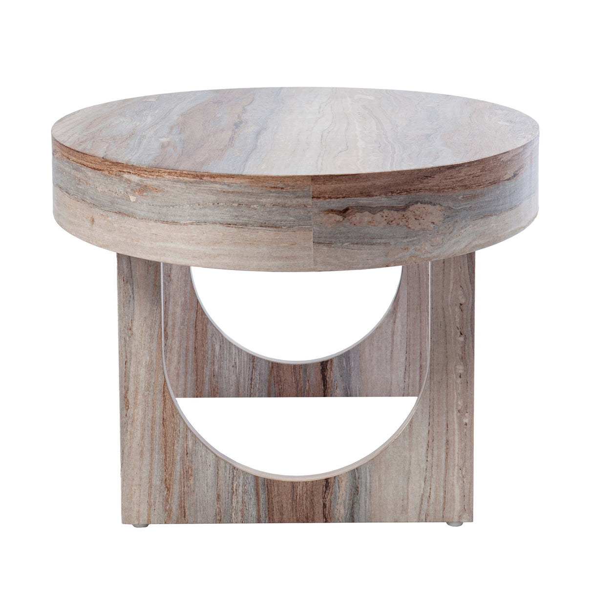 SEI Furniture Chadwick Contemporary Brown Faux Stone Coffee Table