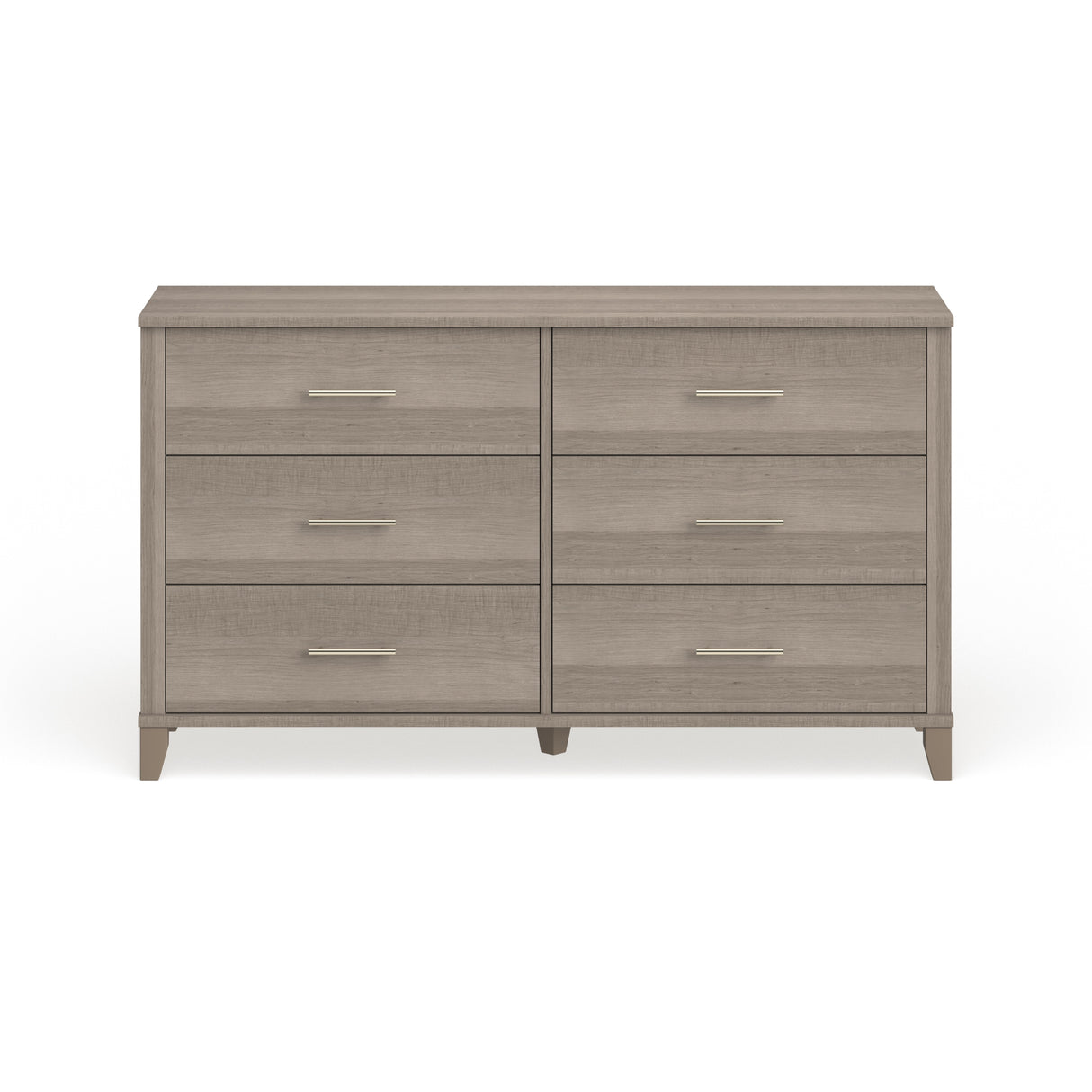 Transitional Grain-textured Grey Dresser