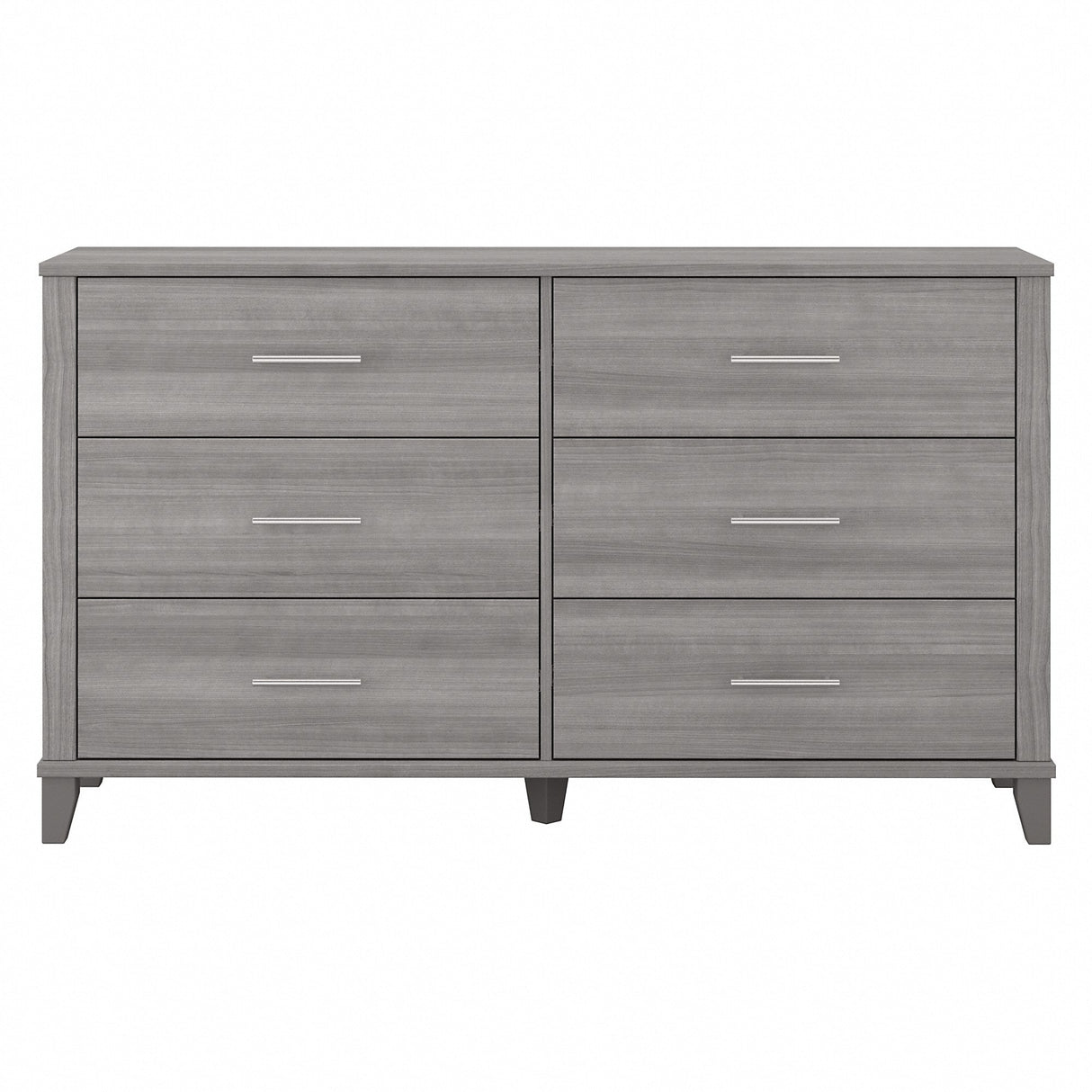 Transitional Grain-textured Grey Dresser