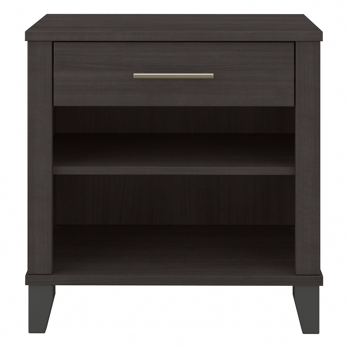 Transitional Grey Ash Nightstand