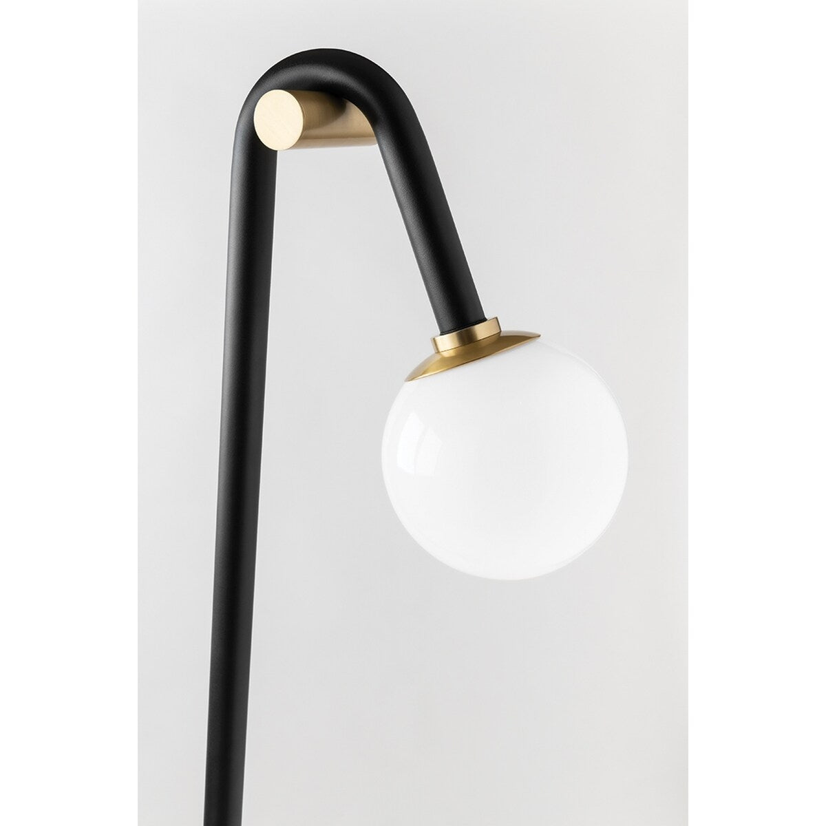 Strick & Bolton Kahlo Steel/ Opal Glass Floor Lamp