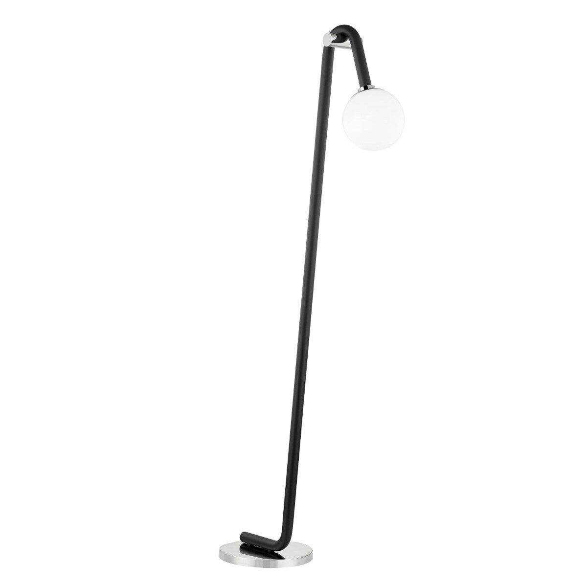 Strick & Bolton Kahlo Steel/ Opal Glass Floor Lamp