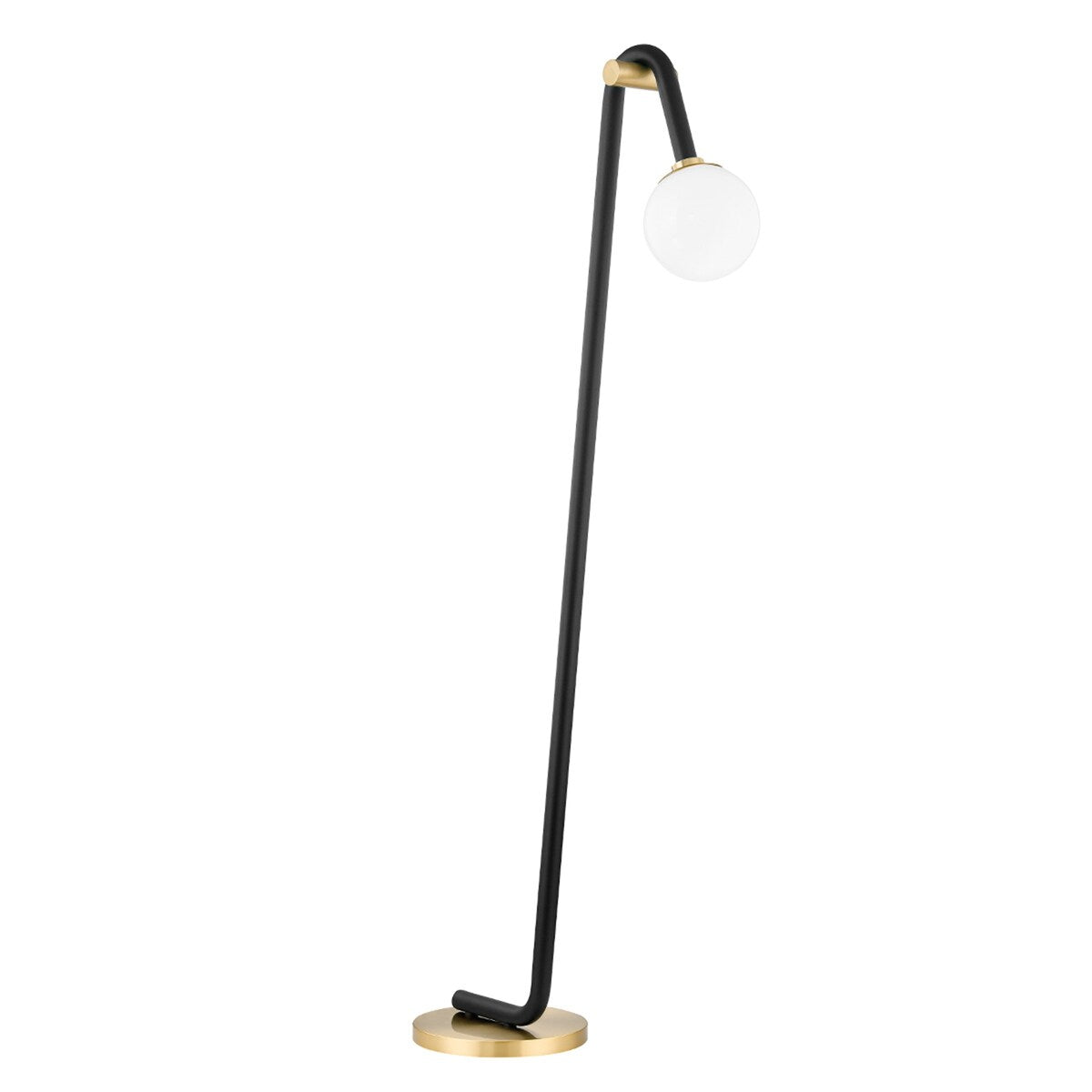 Strick & Bolton Kahlo Steel/ Opal Glass Floor Lamp