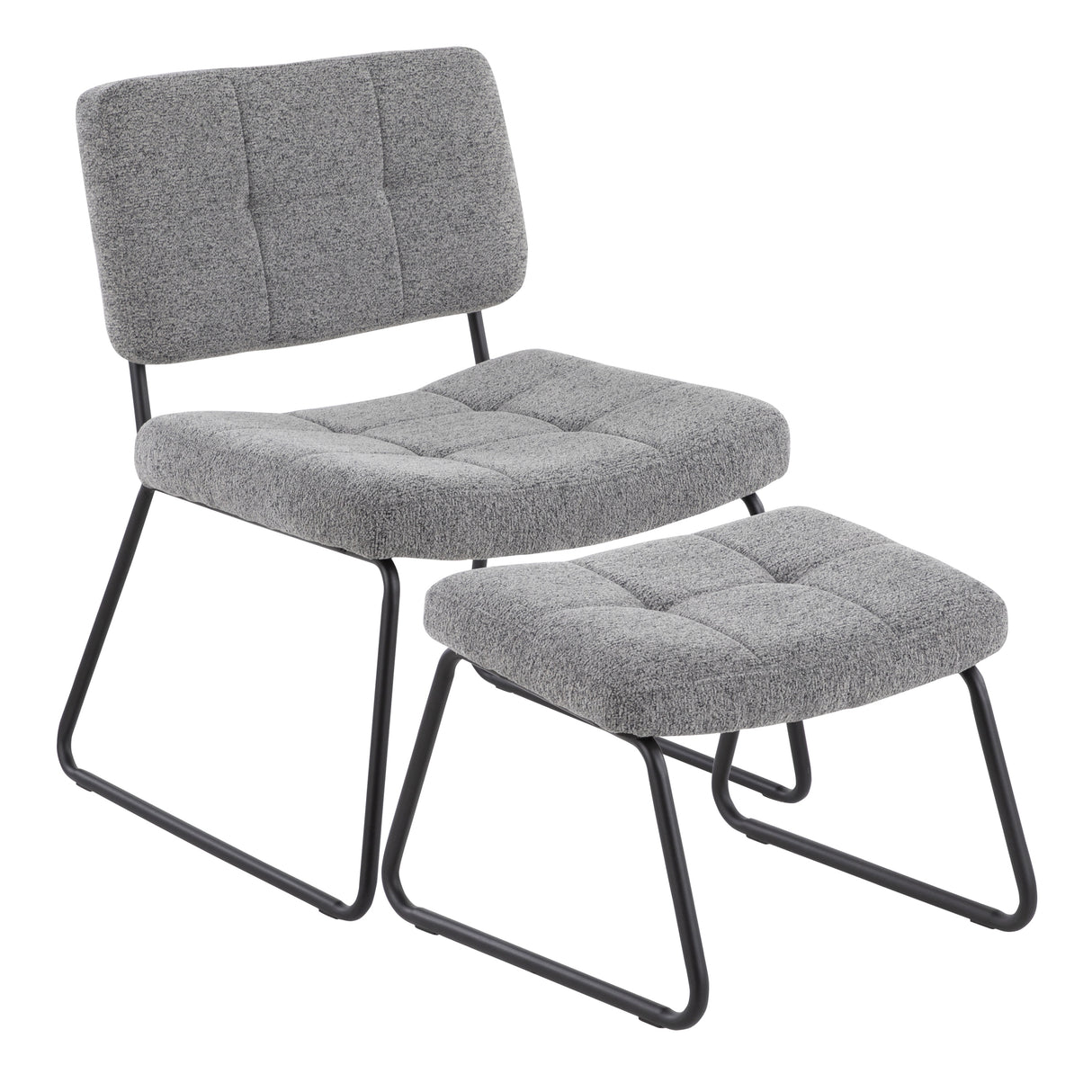 Strick & Bolton Lambert Lounge Chair and Ottoman Set