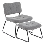Strick & Bolton Lambert Lounge Chair and Ottoman Set