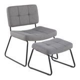 Strick & Bolton Lambert Lounge Chair and Ottoman Set