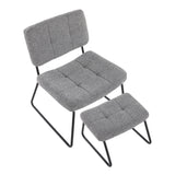 Strick & Bolton Lambert Lounge Chair and Ottoman Set