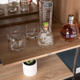 SEI Furniture Nettleton Contemporary Tall Bar Cabinet w/ Wine Storage