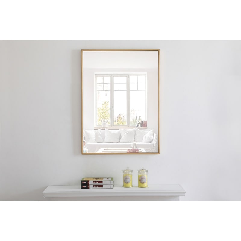 Strick & Bolton Posey Rectangular Metal Mirror