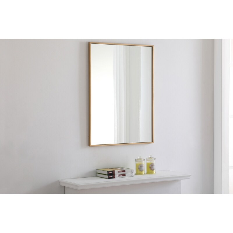 Strick & Bolton Posey Rectangular Metal Mirror