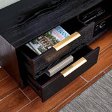 SEI Furniture Remi Black Modern Media TV Stand for TV's up to 68"