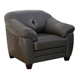 Strick & Bolton Sandhaus Top-grain Grey Leather Arm Chair