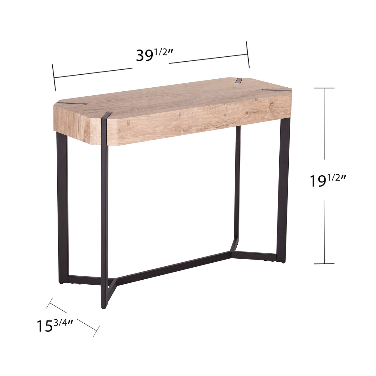 The Gray Barn Tierney Modern Farmhouse Natural Wood Console Table