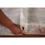Striped Abstract Indian Runner Rug Hand-Knotted Wool Carpet - 2'7"x 9'7"