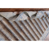 Striped Abstract Modern Accent Rug Hand-Knotted Wool Carpet - 4'1"x 5'10"
