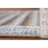 Striped Abstract Modern Accent Rug Hand-Knotted Wool Carpet - 4'1"x 5'10"