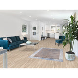 Striped Abstract Modern Accent Rug Hand-Knotted Wool Carpet - 4'1"x 5'10"