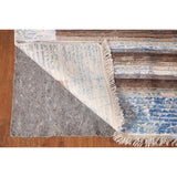 Striped Abstract Modern Accent Rug Hand-Knotted Wool Carpet - 4'1"x 5'10"