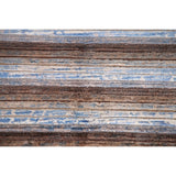Striped Abstract Modern Accent Rug Hand-Knotted Wool Carpet - 4'1"x 5'10"
