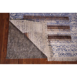 Striped Abstract Oriental Runner Rug Handmade Wool Carpet - 2'7"x 9'10"