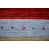 Striped Gabbeh Oriental Accent Rug Handmade Wool Carpet - 2'11"x 4'10"