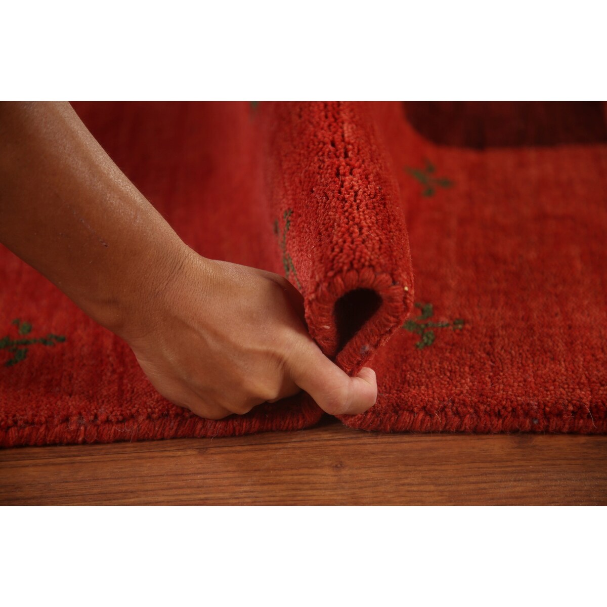 Striped Gabbeh Oriental Area Rug Hand-knotted Living Room Wool Carpet - 8'10" x 12'0"