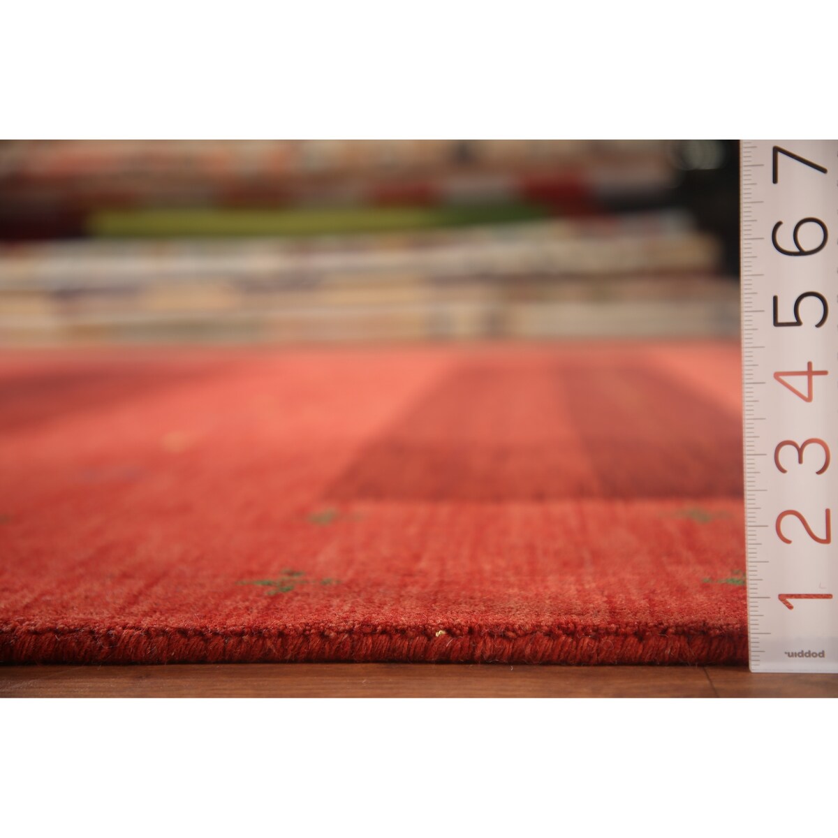 Striped Gabbeh Oriental Area Rug Hand-knotted Living Room Wool Carpet - 8'10" x 12'0"
