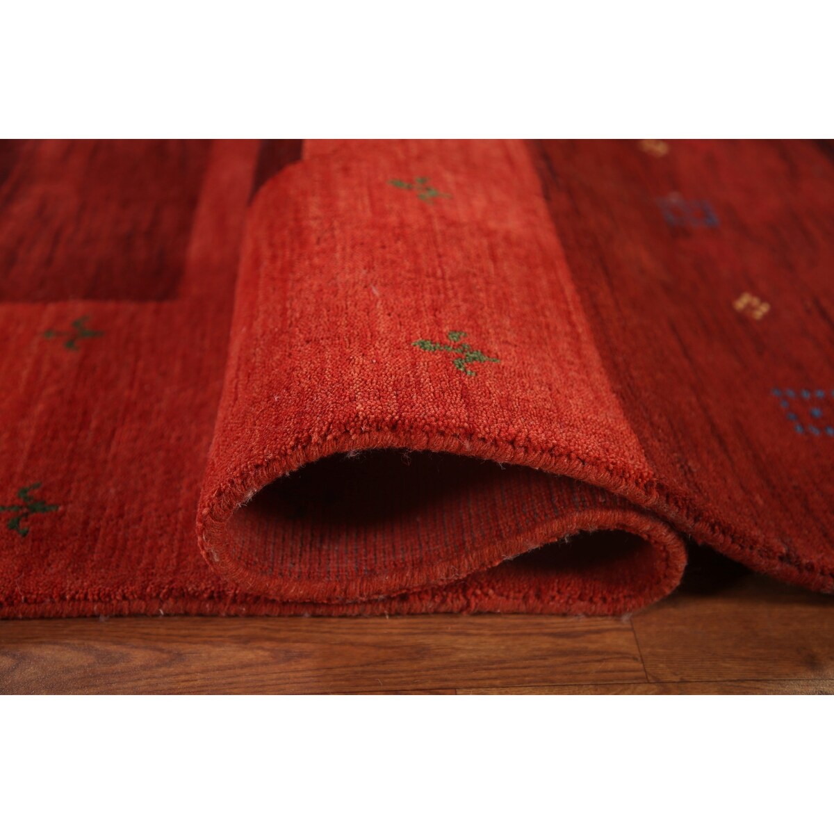 Striped Gabbeh Oriental Area Rug Hand-knotted Living Room Wool Carpet - 8'10" x 12'0"