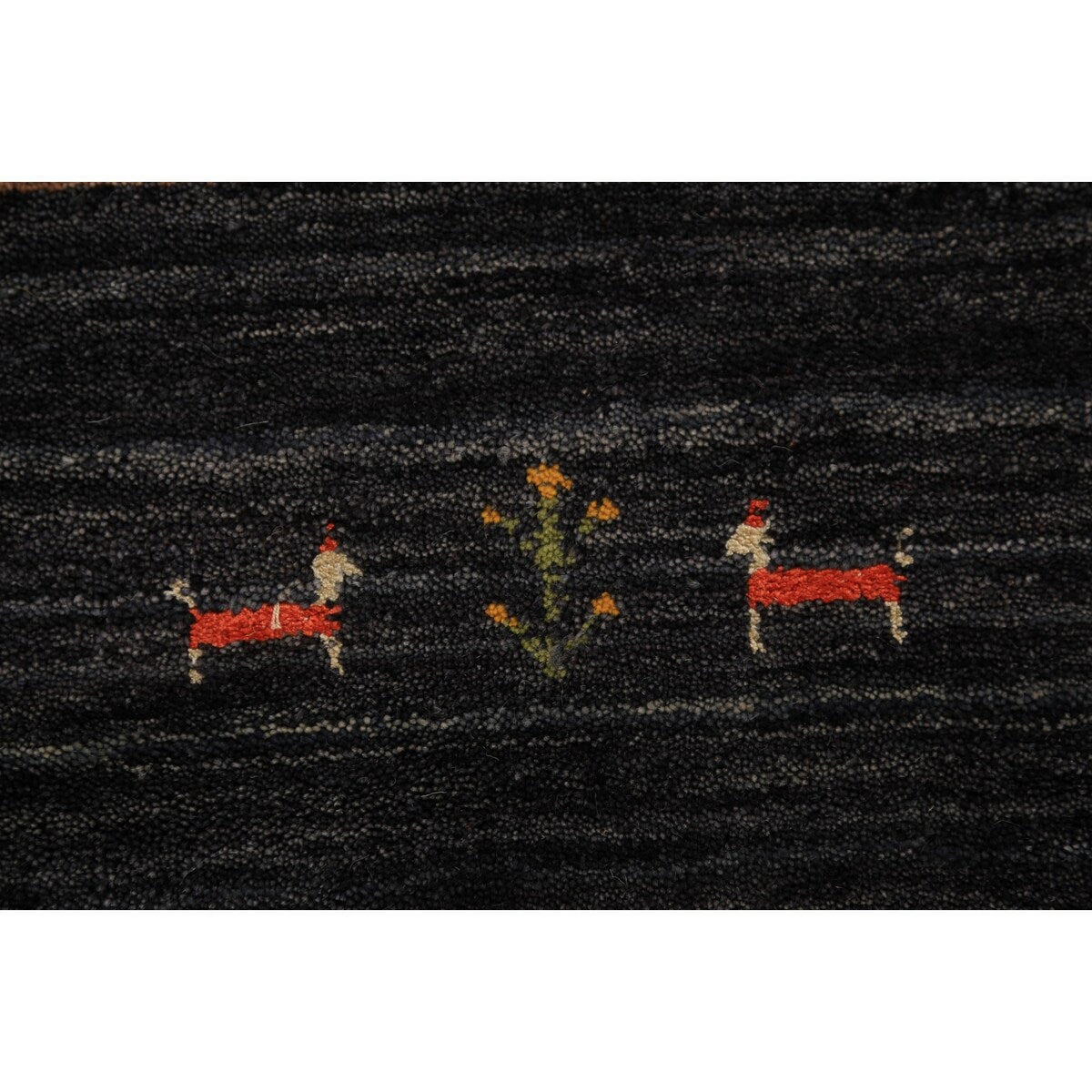 Striped Gabbeh Oriental Area Rug Handmade Wool Carpet - 8'2" x 9'9"