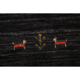 Striped Gabbeh Oriental Area Rug Handmade Wool Carpet - 8'2" x 9'9"
